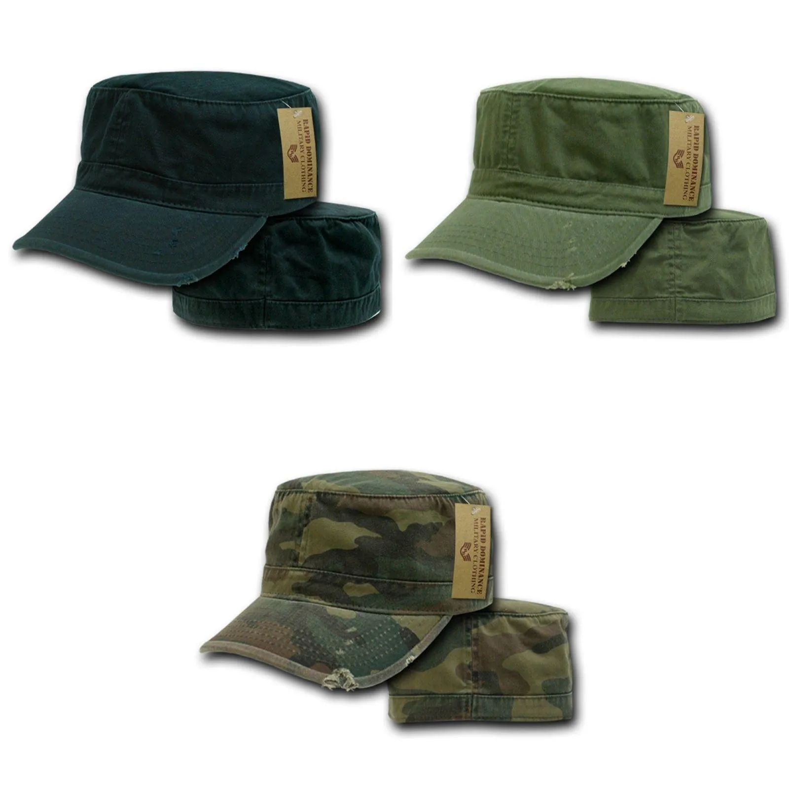 1 Dozen Bdu Fatigue Distressed Cadet Patrol Military Fitted Caps Hats Wholesale Lots