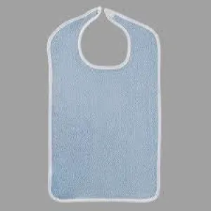 Adult Bib with Velcro Closure, Blue, 18" x 30"