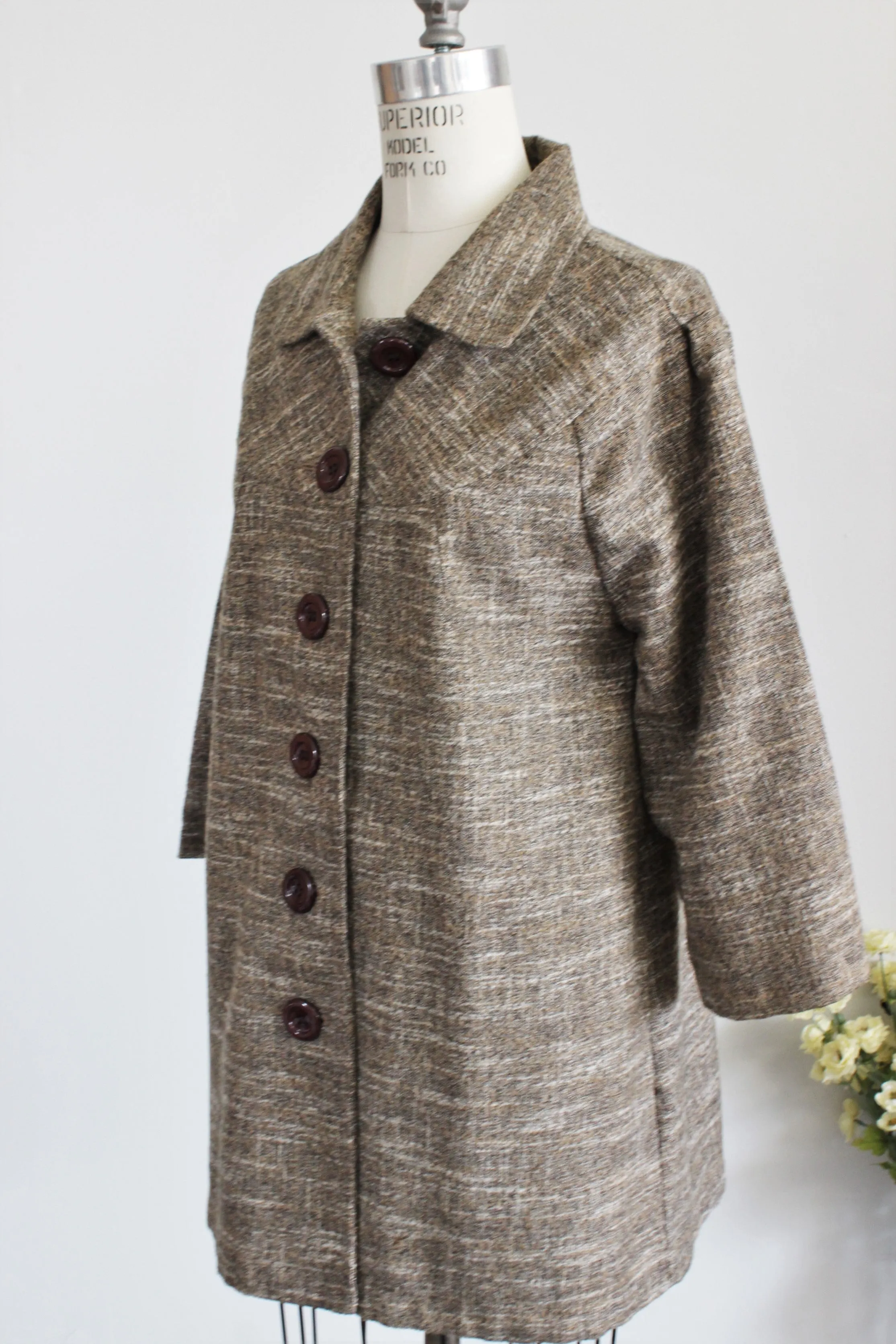 Ambition Jacket, Size Medium in Brown Tweed