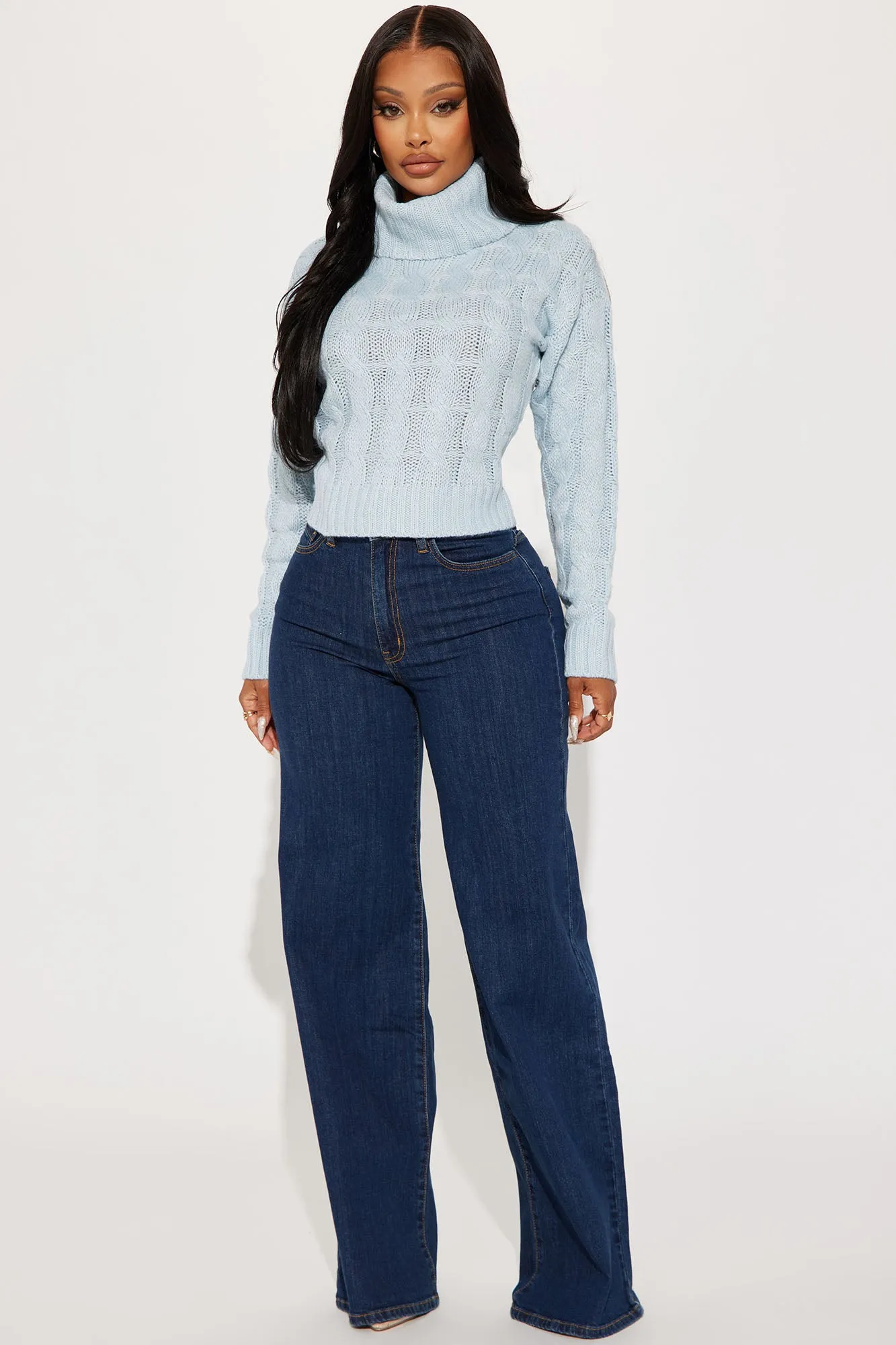 Anderson Cable Knit Sweater - Blue