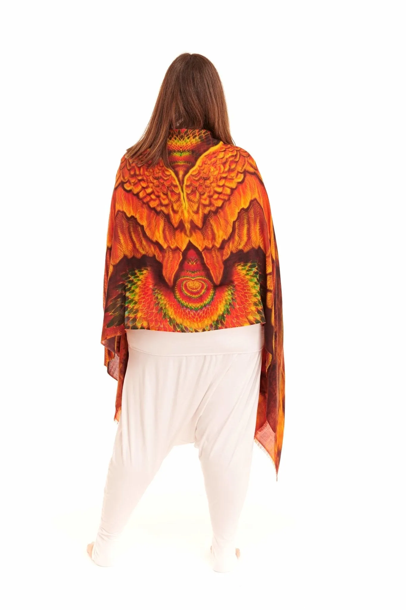 ANGEL WINGS CASHMERE DHARMA SHAWL - PHOENIX FLYS HIGH