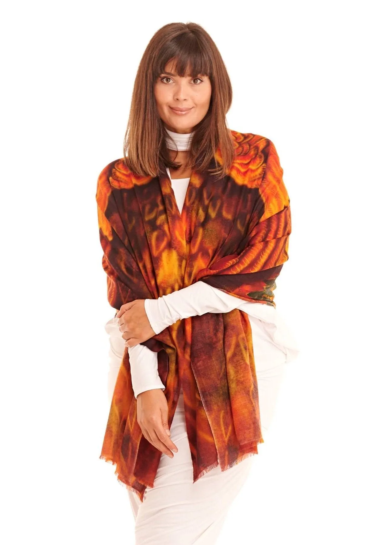 ANGEL WINGS CASHMERE DHARMA SHAWL - PHOENIX FLYS HIGH