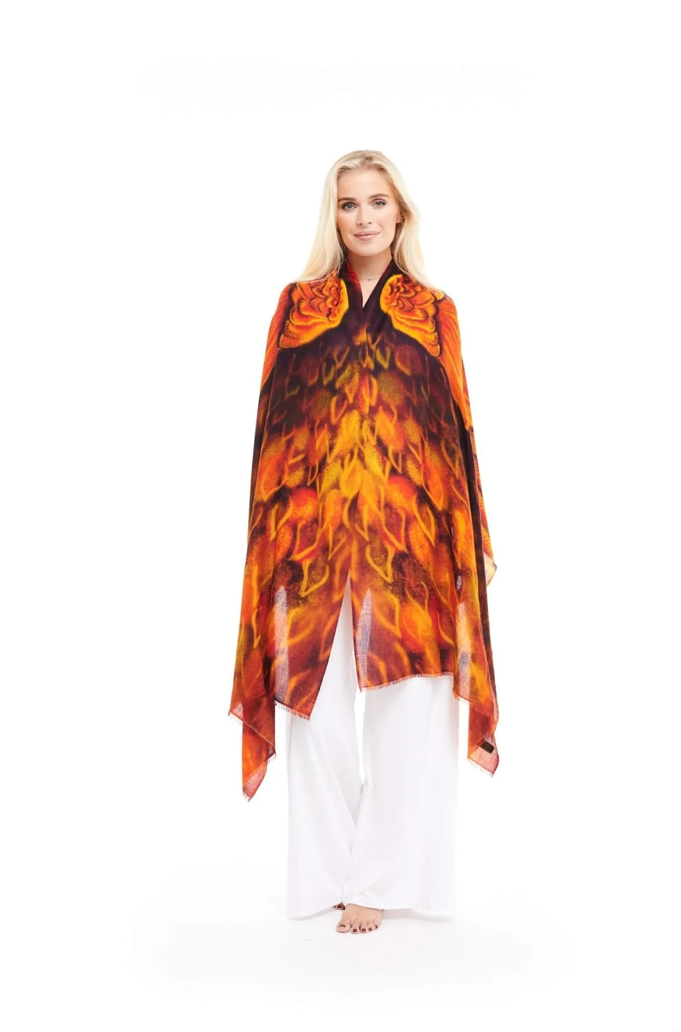 ANGEL WINGS CASHMERE DHARMA SHAWL - PHOENIX FLYS HIGH