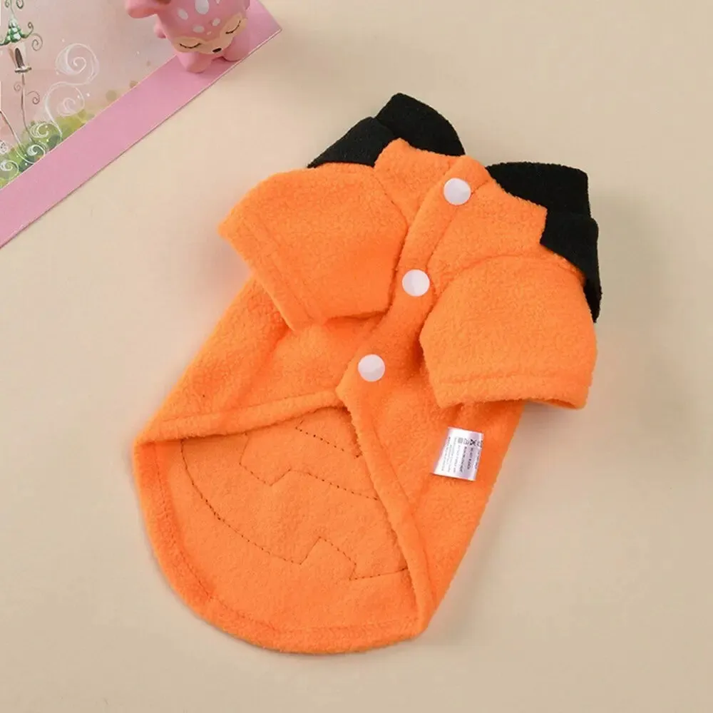 Anniepaw Halloween Pumpkin Outfit: Winter Coat for Small Dogs & Cat