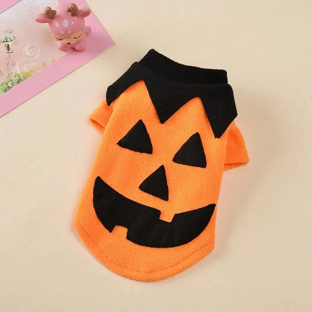 Anniepaw Halloween Pumpkin Outfit: Winter Coat for Small Dogs & Cat