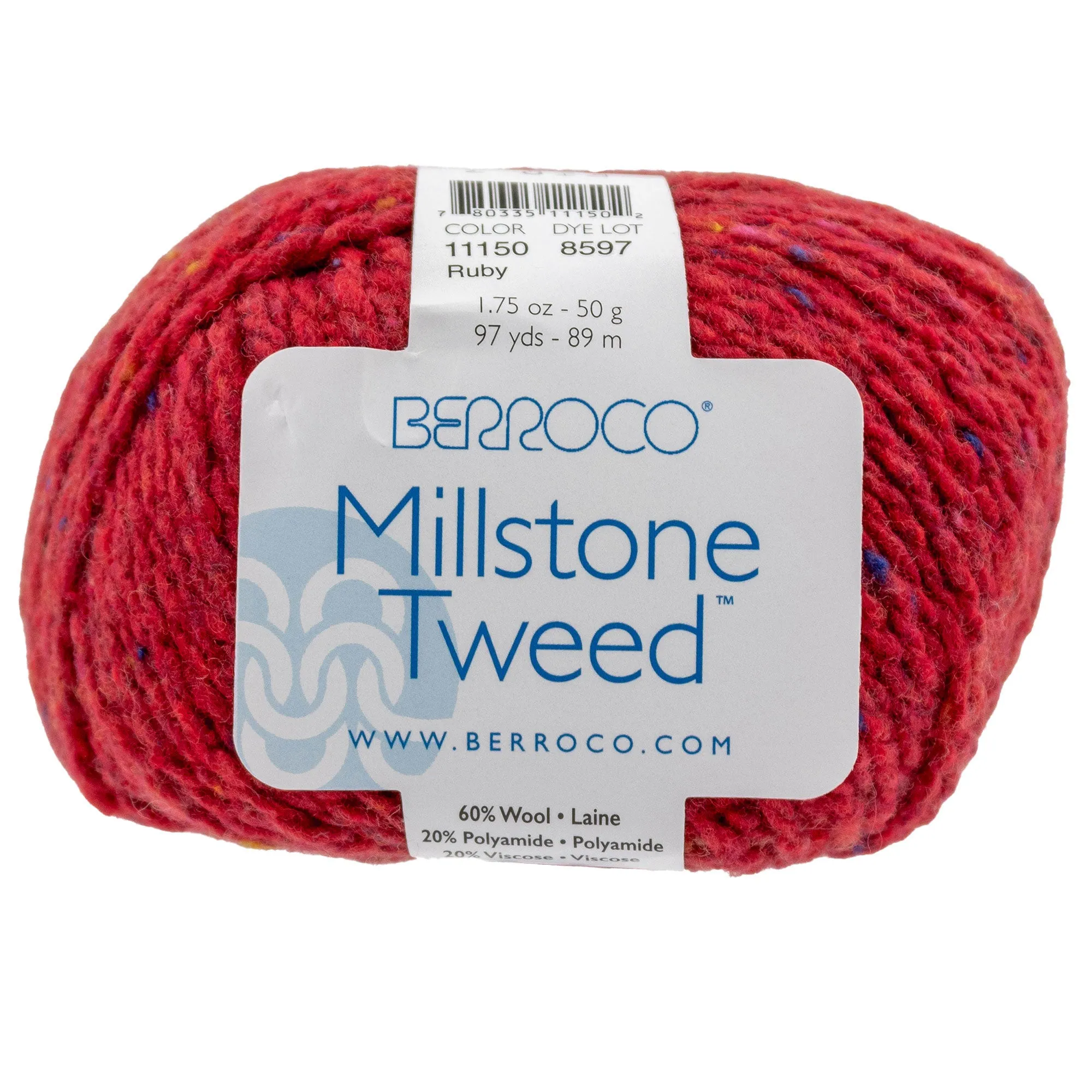 Berroco Millstone Tweed Yarn - 11150 Ruby