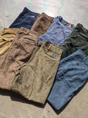 Branded Cord Corduroy Pants Trousers