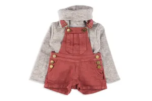 Brick Red Fall Overalls