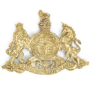 British Brass Victorian Royal Coat of Arms- 9 inches by 7 inches