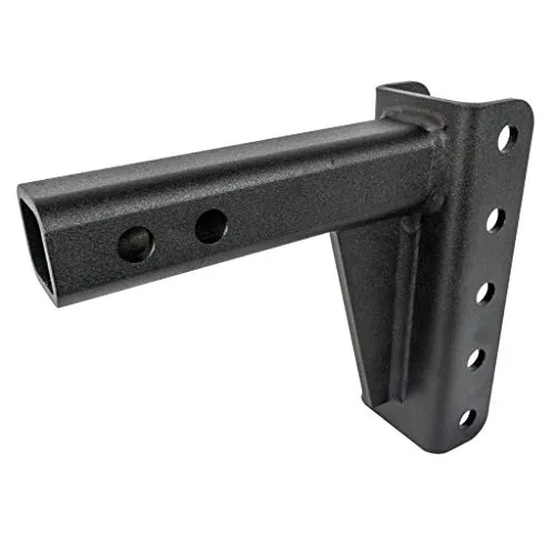 BulletProof Hitches 2.0" Adjustable Medium Duty (14,000lb Rating) 4" Drop/Rise Trailer Hitch with 2" and 2 5/16" Dual Ball (Black Textured Powder Coat)