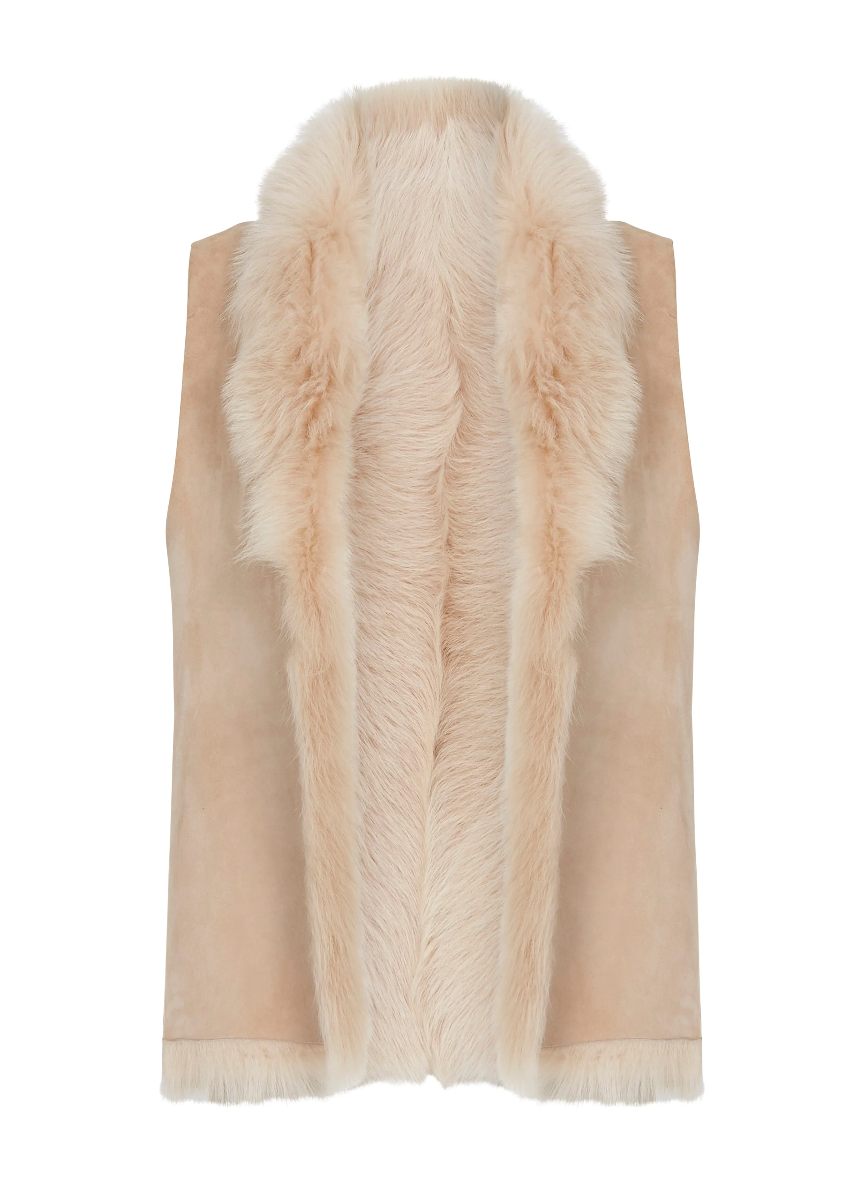 Bushwick Reversible Vest Blush Shearling - SAMPLE