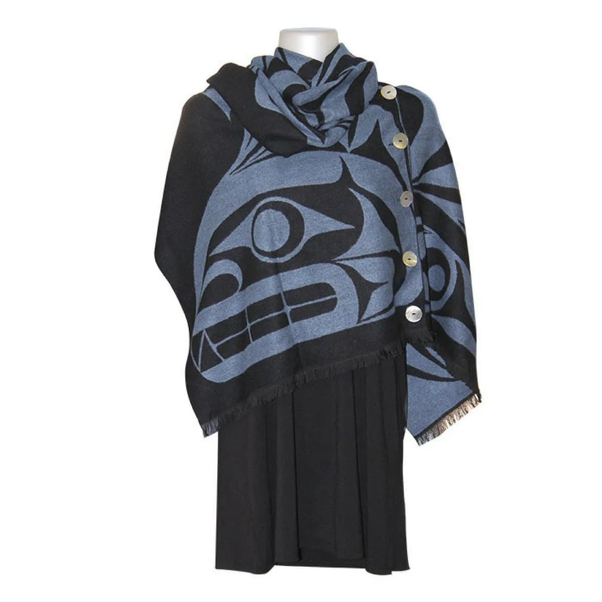 Button Shawl - Thunderbird and Whale by Maynard Johnny Jr.