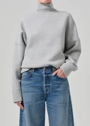 Cara Turtleneck in Heather Grey