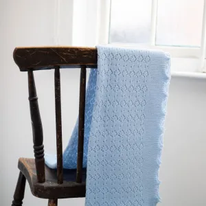 Cashmere Baby Shawl in Blue