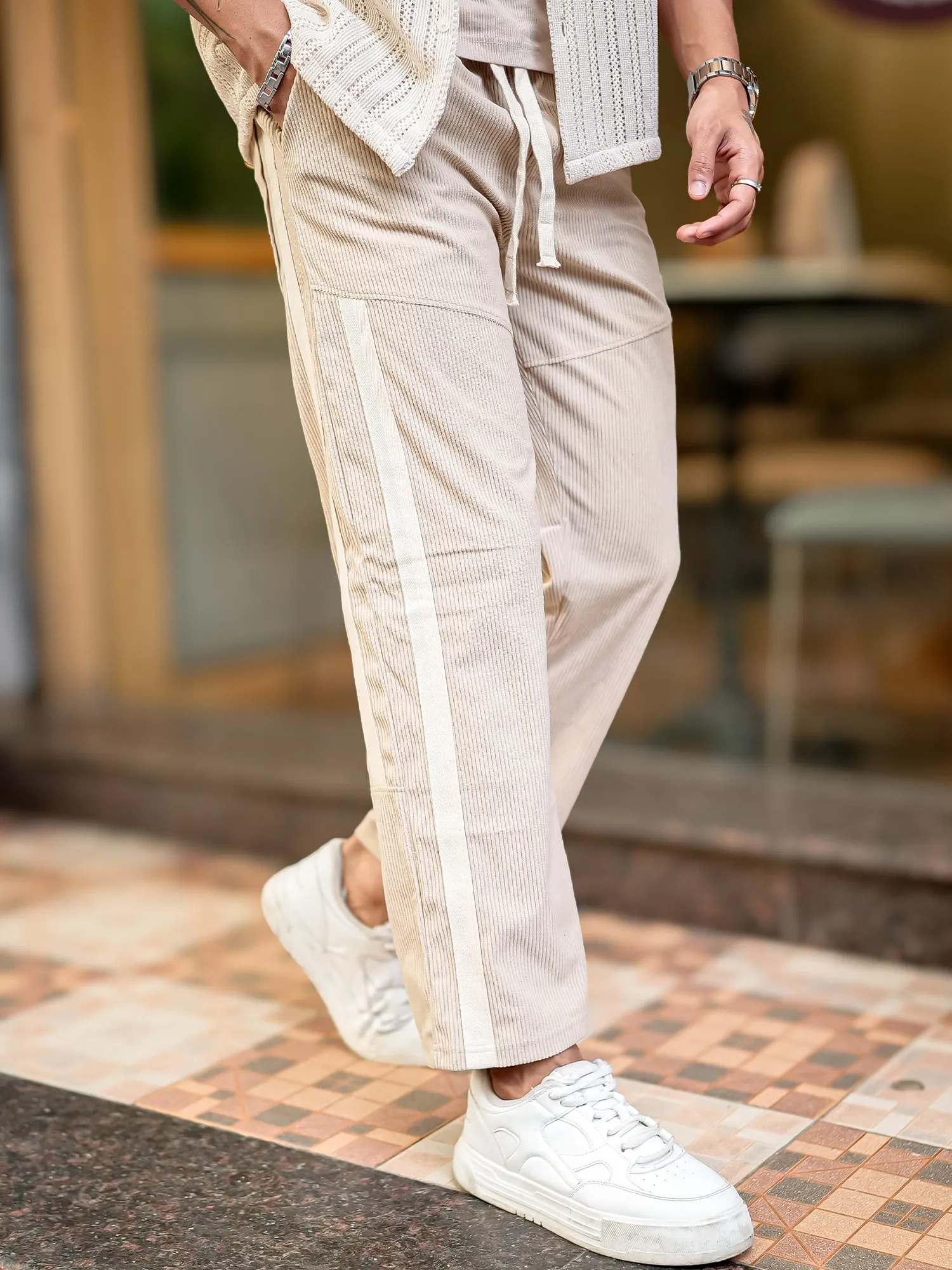 Corduroy Beige Pants