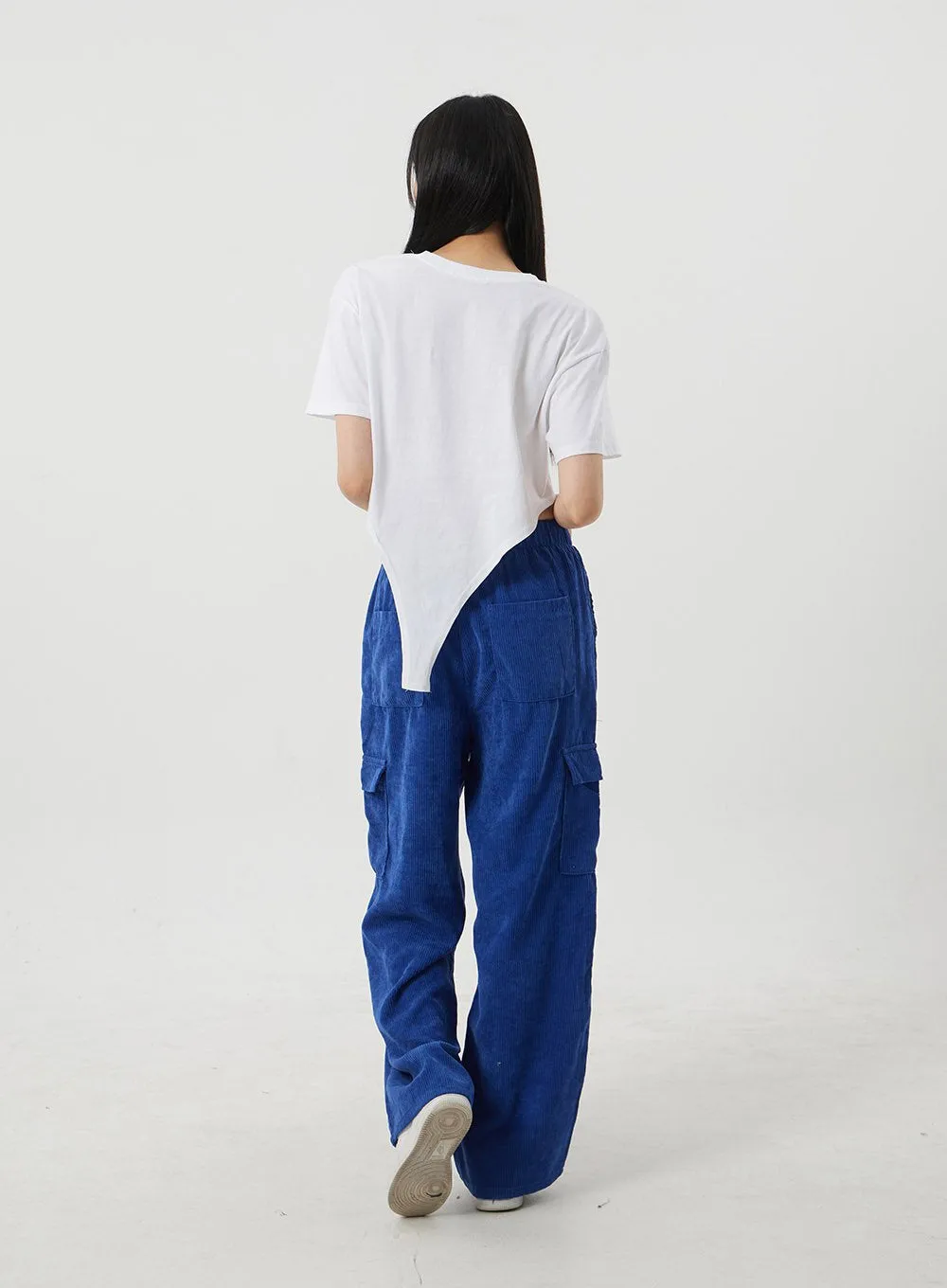 Corduroy Cargo Track Pants BJ317