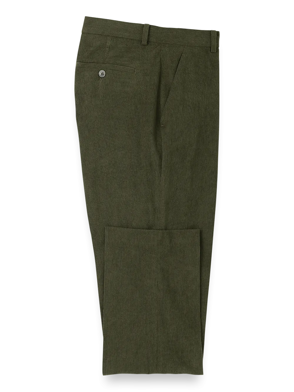 Corduroy Flat Front Pants - Sage