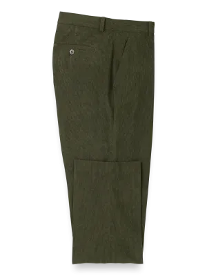 Corduroy Flat Front Pants - Sage