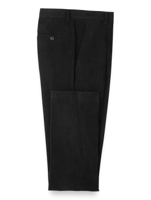 Corduroy Single Pleated Suit Pants - Black