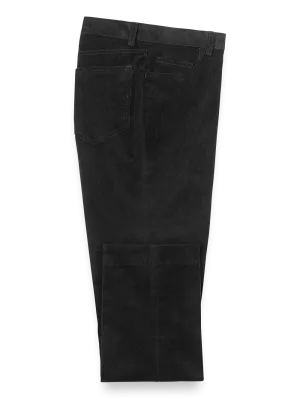 Cotton Blend Corduroy Five Pocket Pants - Black