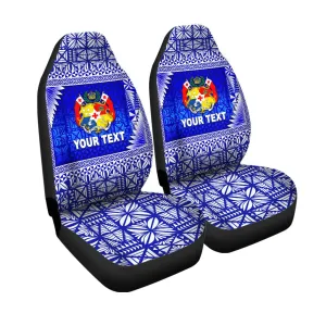 Custom Tonga Coat Of Arms Car Seat Coversmplified Version Blue