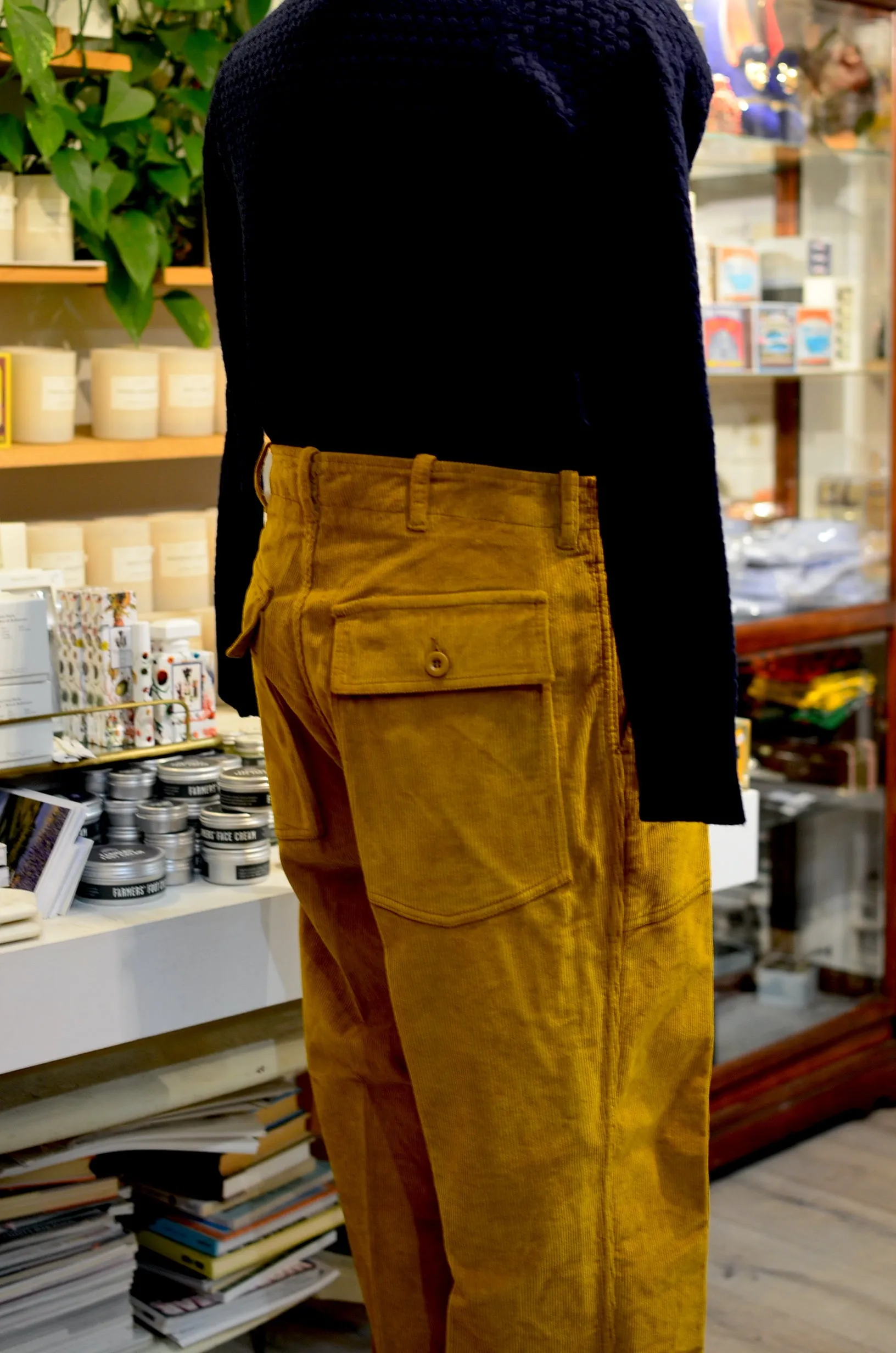 EAST HARBOUR SURPLUS - TEXAS CORDUROY FATIGUE PANTS (MUSTARD)