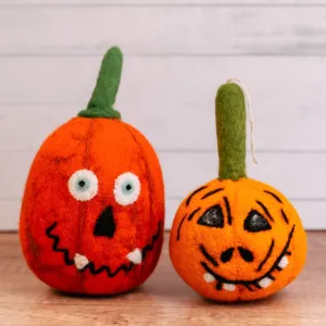 Felt Halloween Pumpkin Set of 2