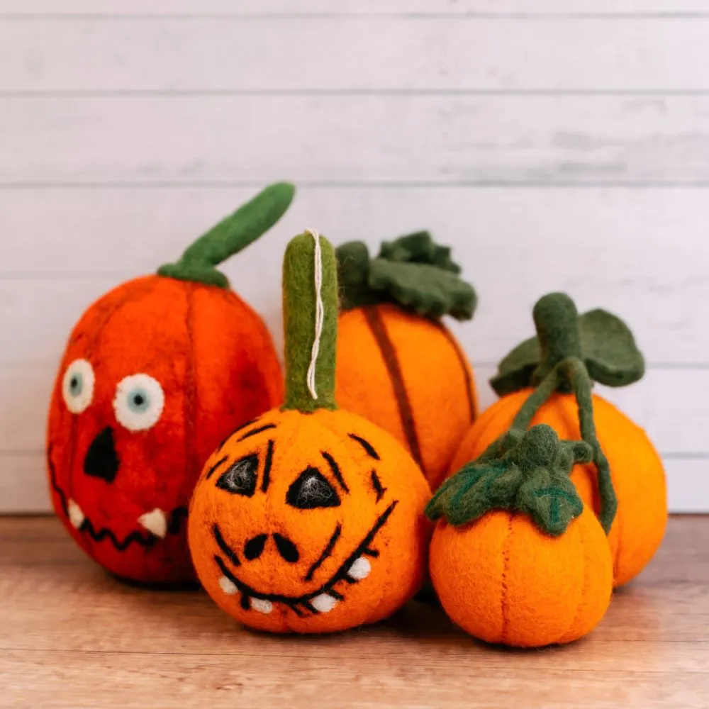 Felt Halloween Pumpkin Set of 2