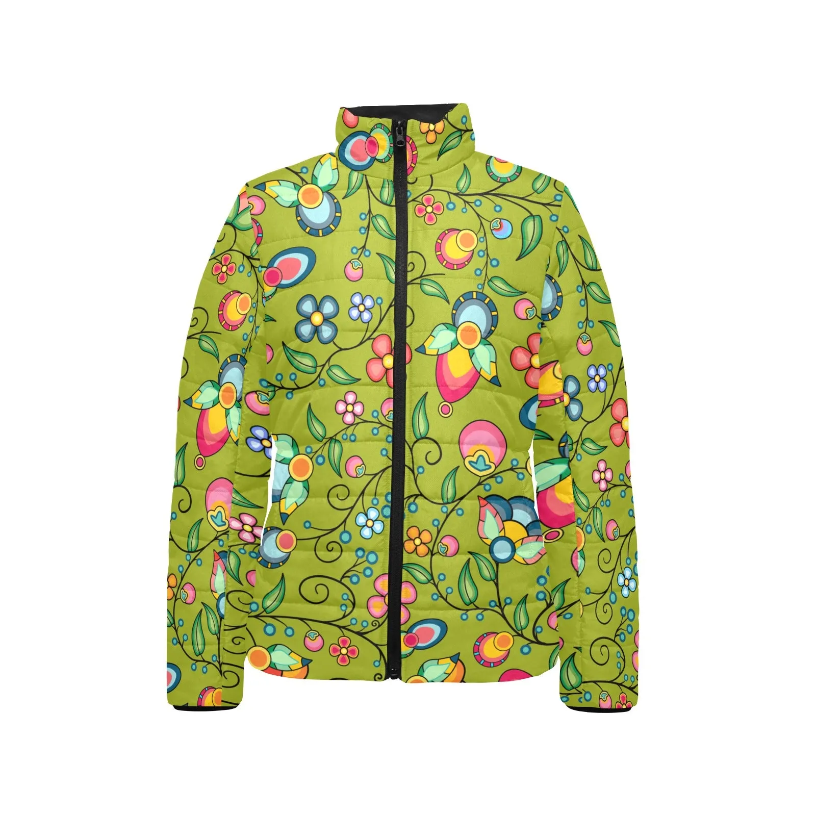 Floral Bounty Sweetgrass Women's Padded Jacket