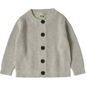 FUB Taupe Melange Baby Rib Cardigan