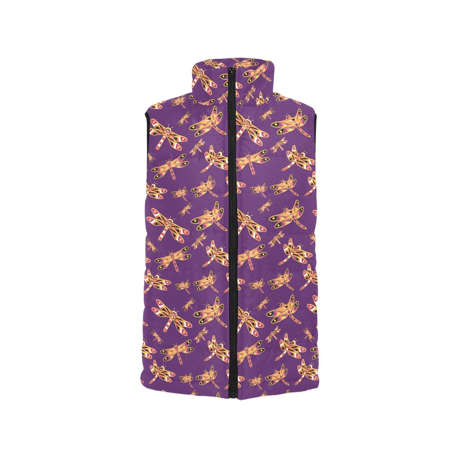 Gathering Yellow Purple Men's Padded Vest Jacket