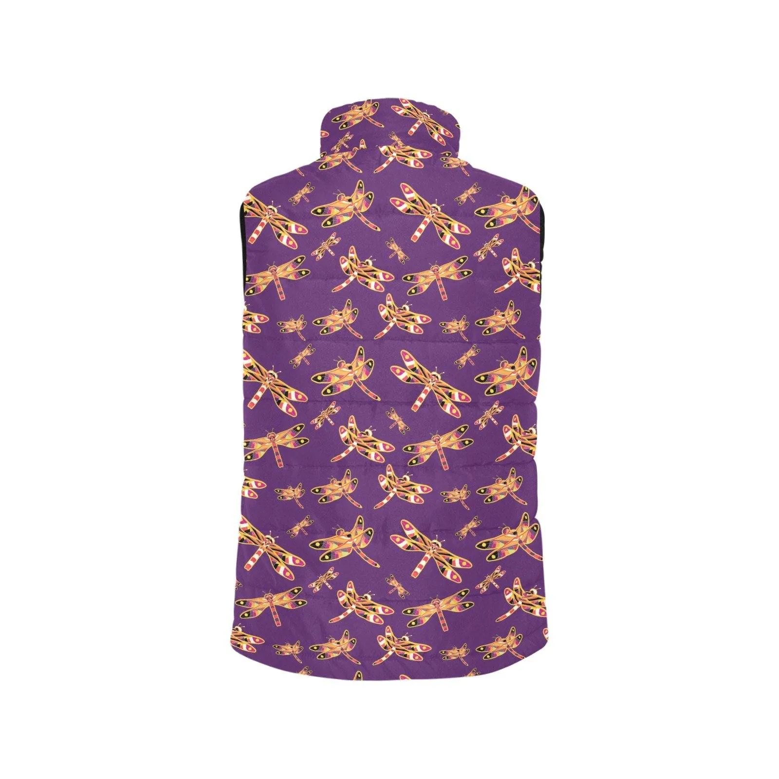 Gathering Yellow Purple Women's Padded Vest Jacket