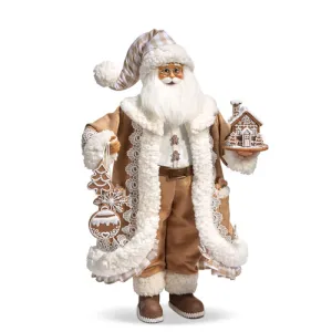 Gingham Gingerbread Santa