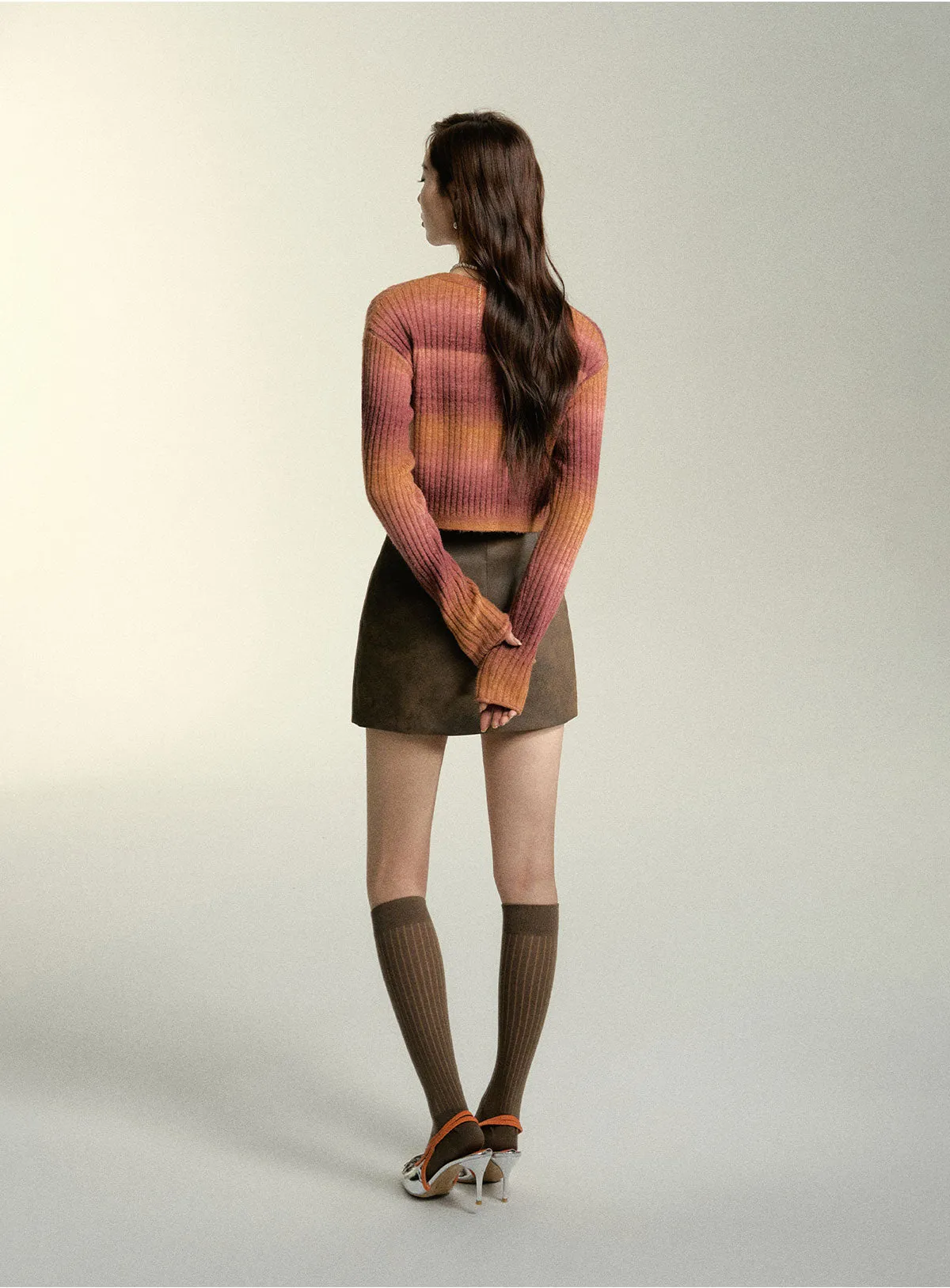 Gradient Knitted Cardigan