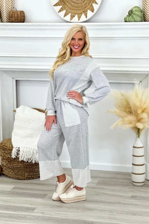 Grey Terry Cloth Contrast Set