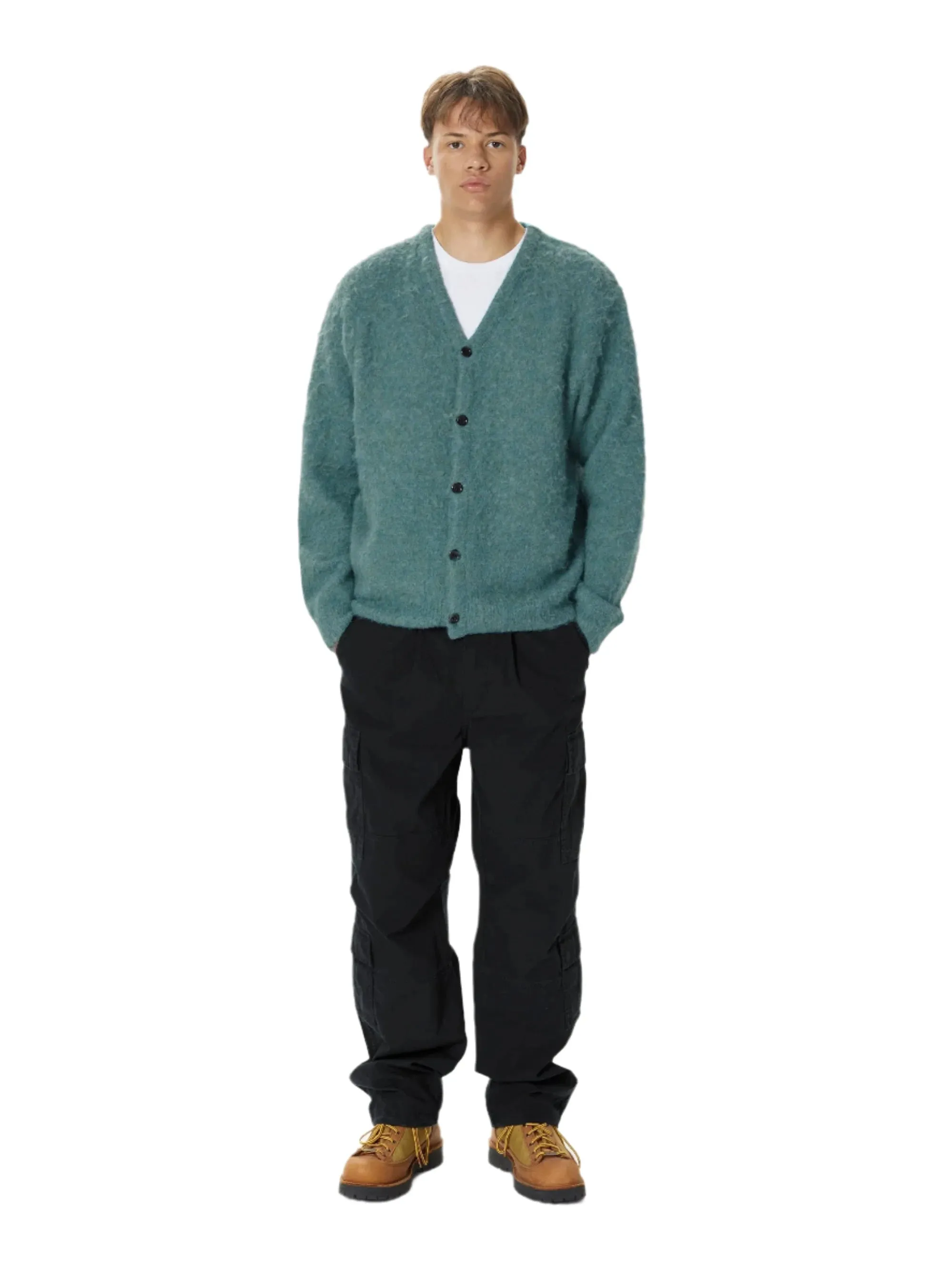 Hairy Knit Cardigan Green / THIS IS NEVER THAT