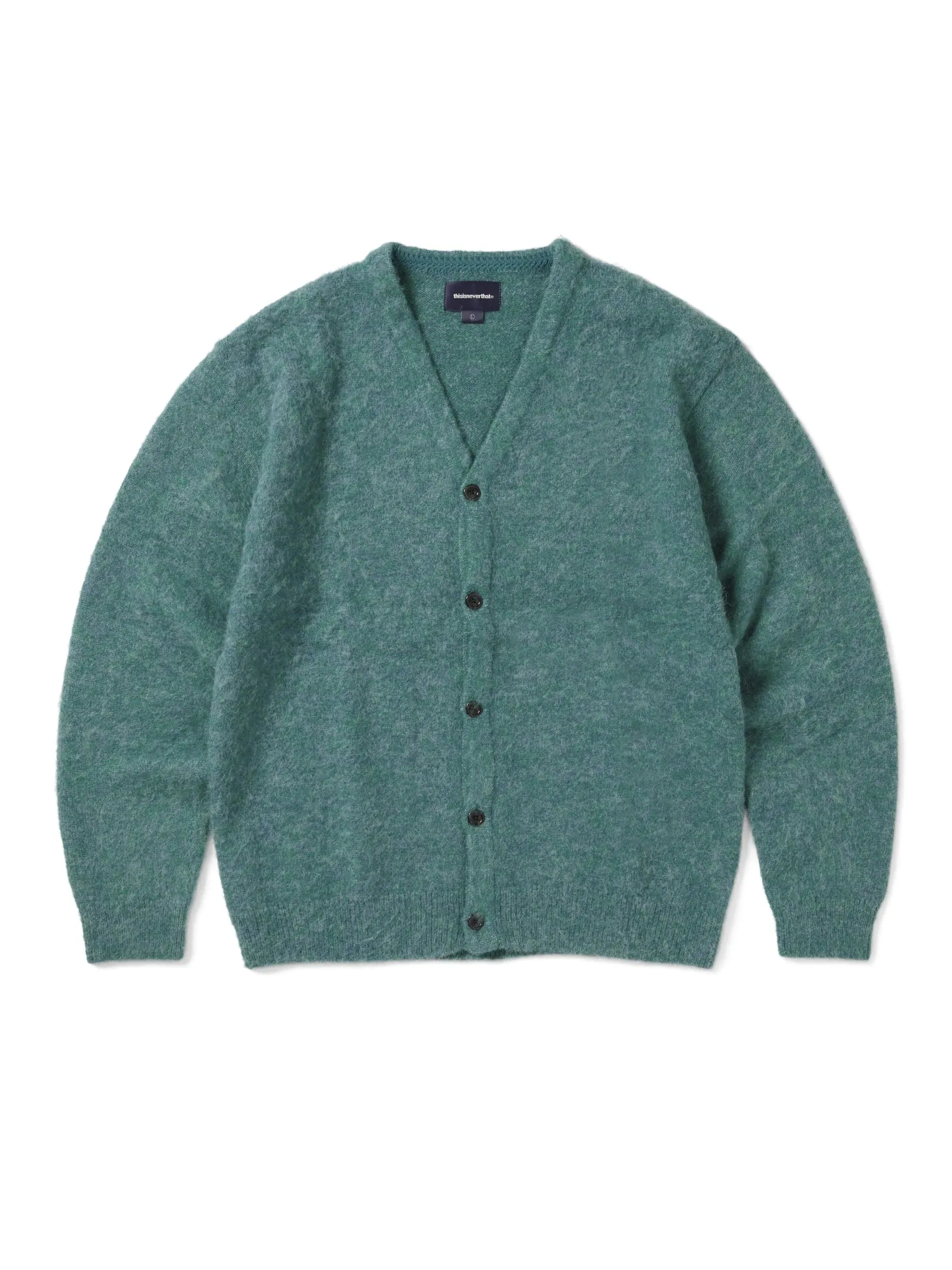 Hairy Knit Cardigan Green / THIS IS NEVER THAT