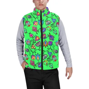 Indigenous Paisley Green Men's Padded Vest Jacket