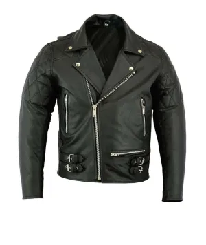 Men's Classic Leather Brando Jacket, Men's Motorcycle Vintage Black Jacket