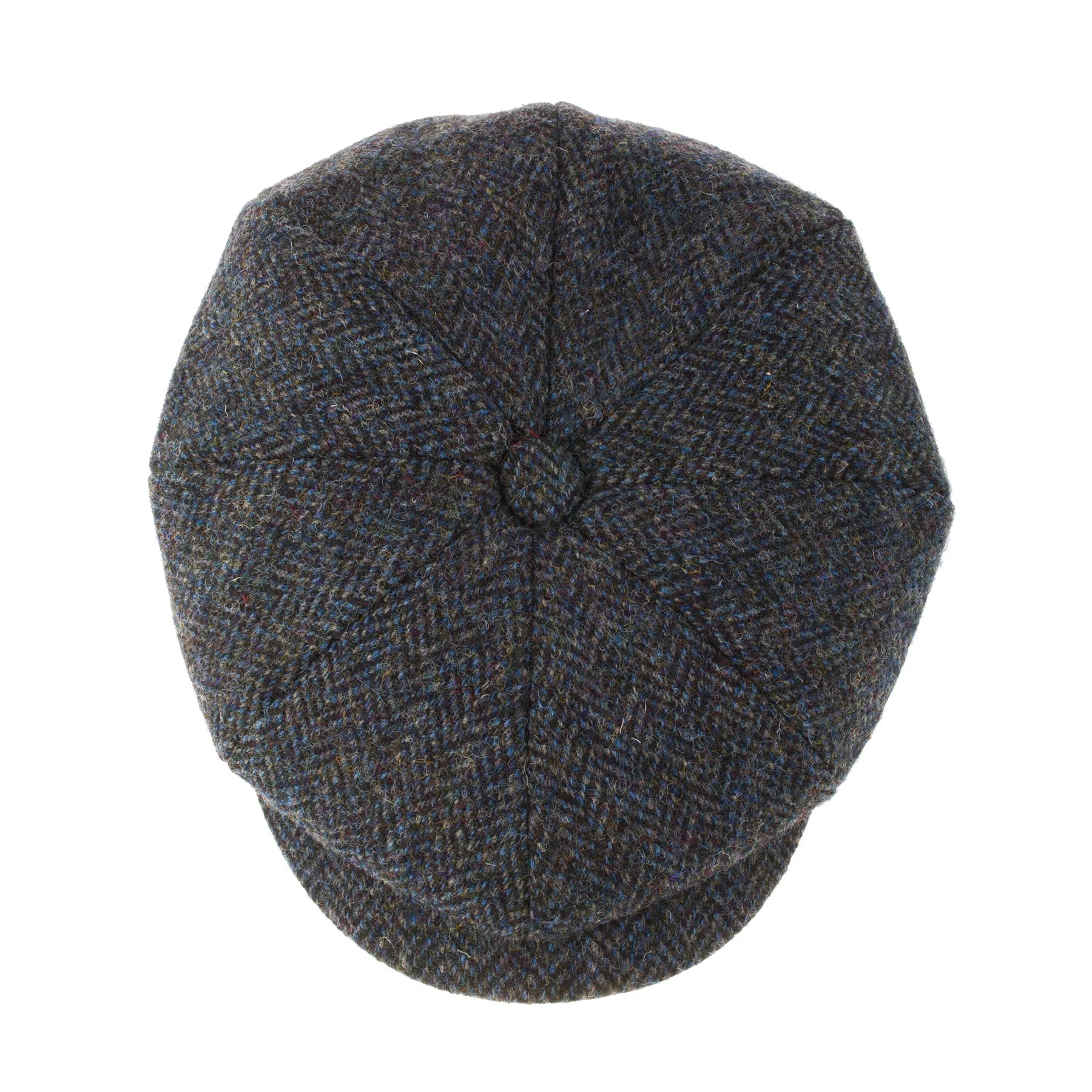 Men's Harris Tweed Carloway Cap  2012 Grey/Blue Herringbone