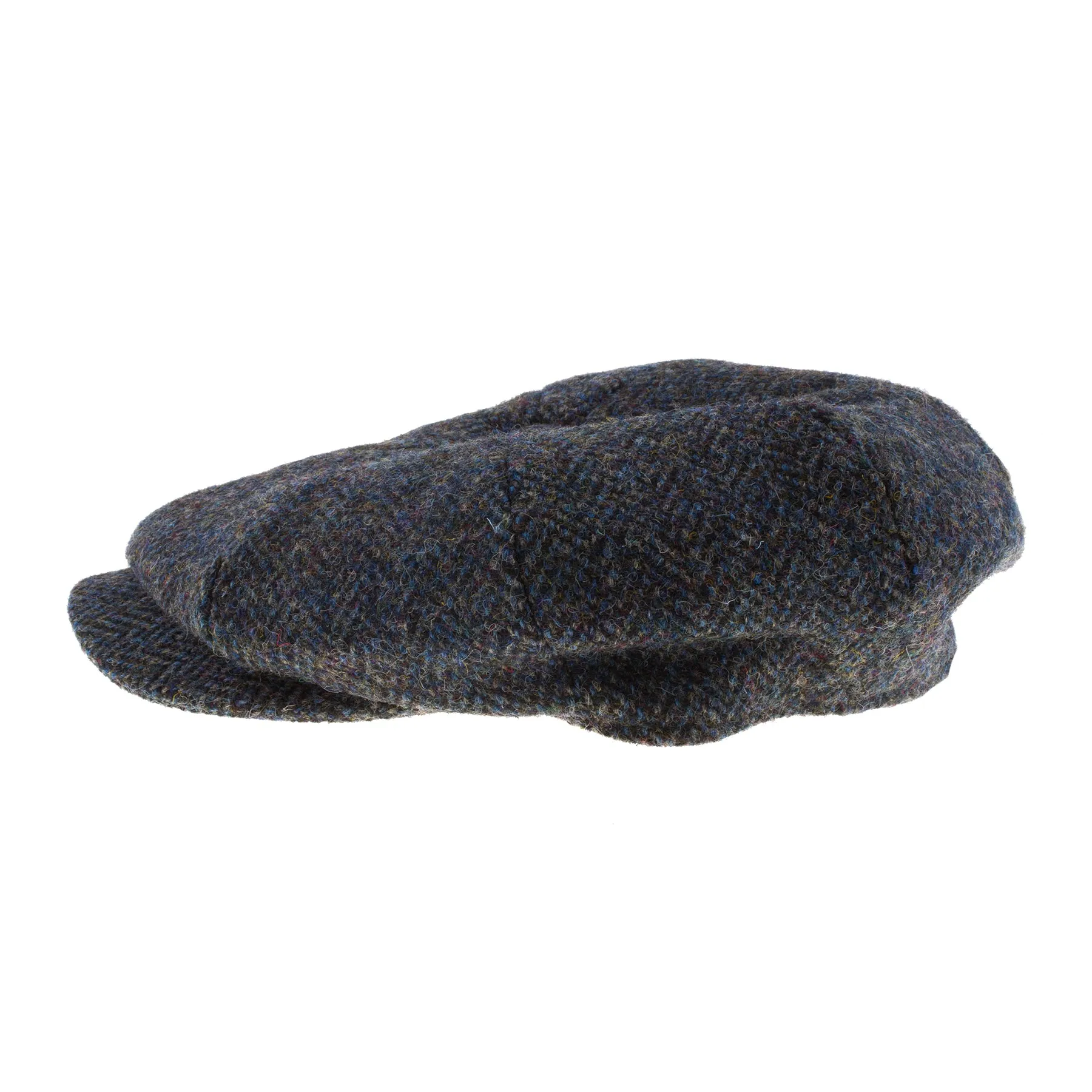 Men's Harris Tweed Carloway Cap  2012 Grey/Blue Herringbone