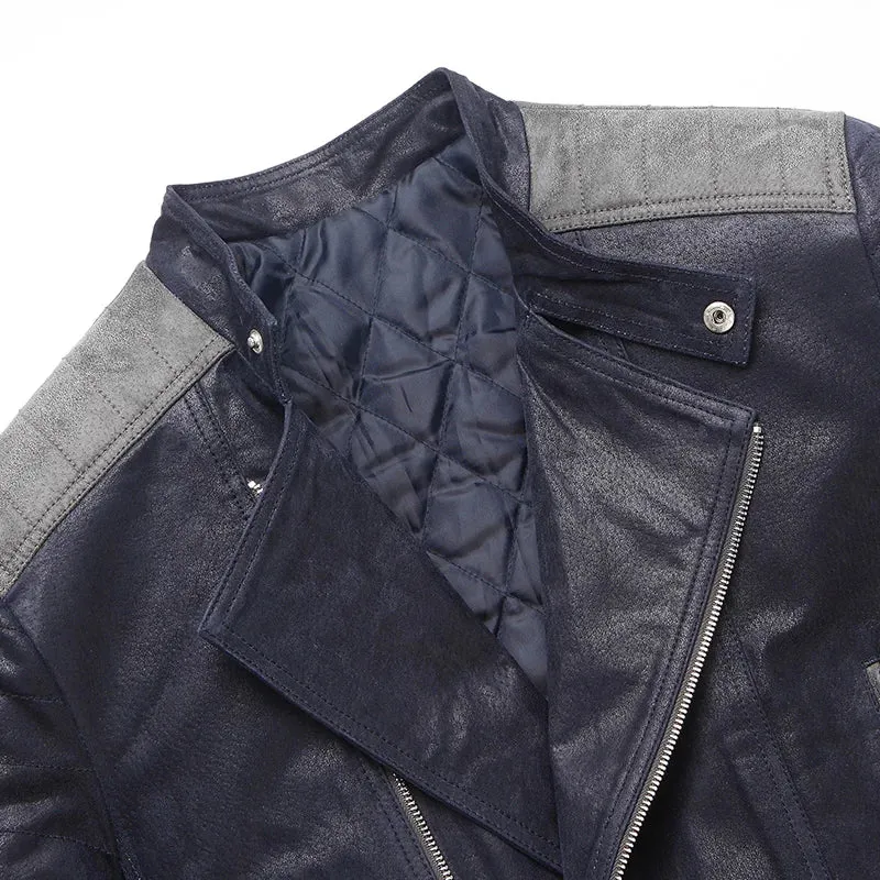 Men's Pigskin Leather Motorcycle Jacket