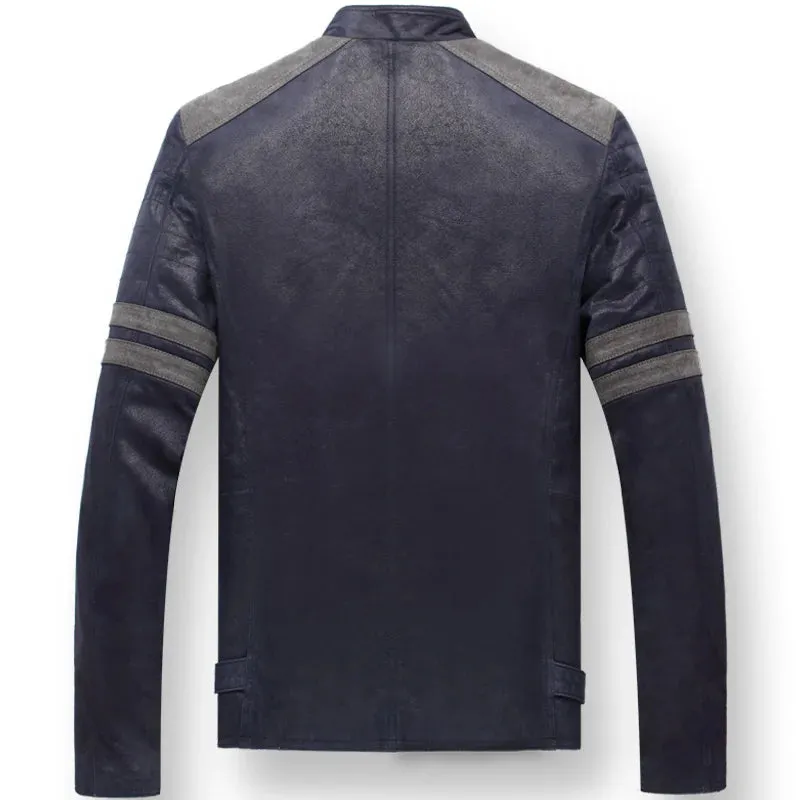 Men's Pigskin Leather Motorcycle Jacket