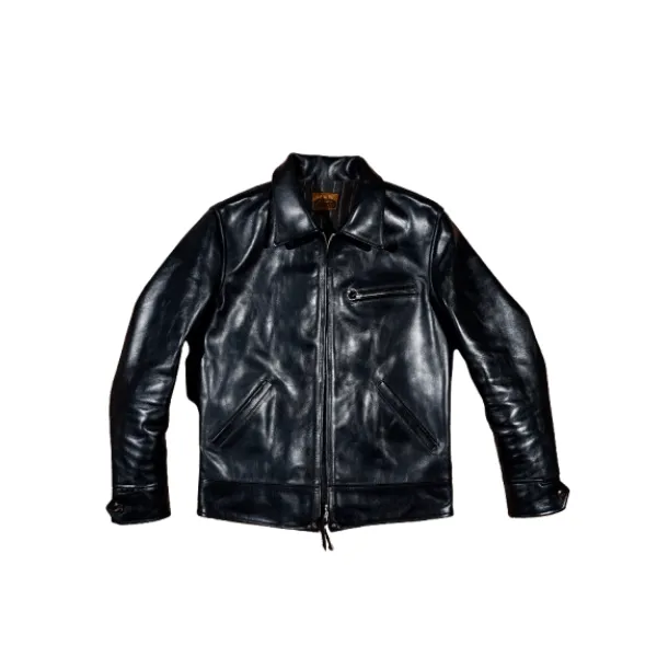 Men's Sports Leather Jacket Tea Core Horsehide