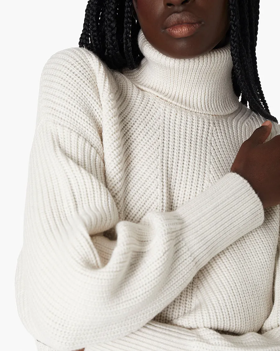 Merino Knit Turtleneck - Cream