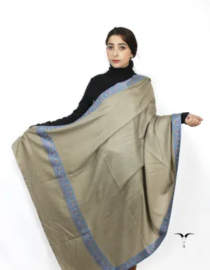 Natural Pashmina With Sozni Embroidery 5725