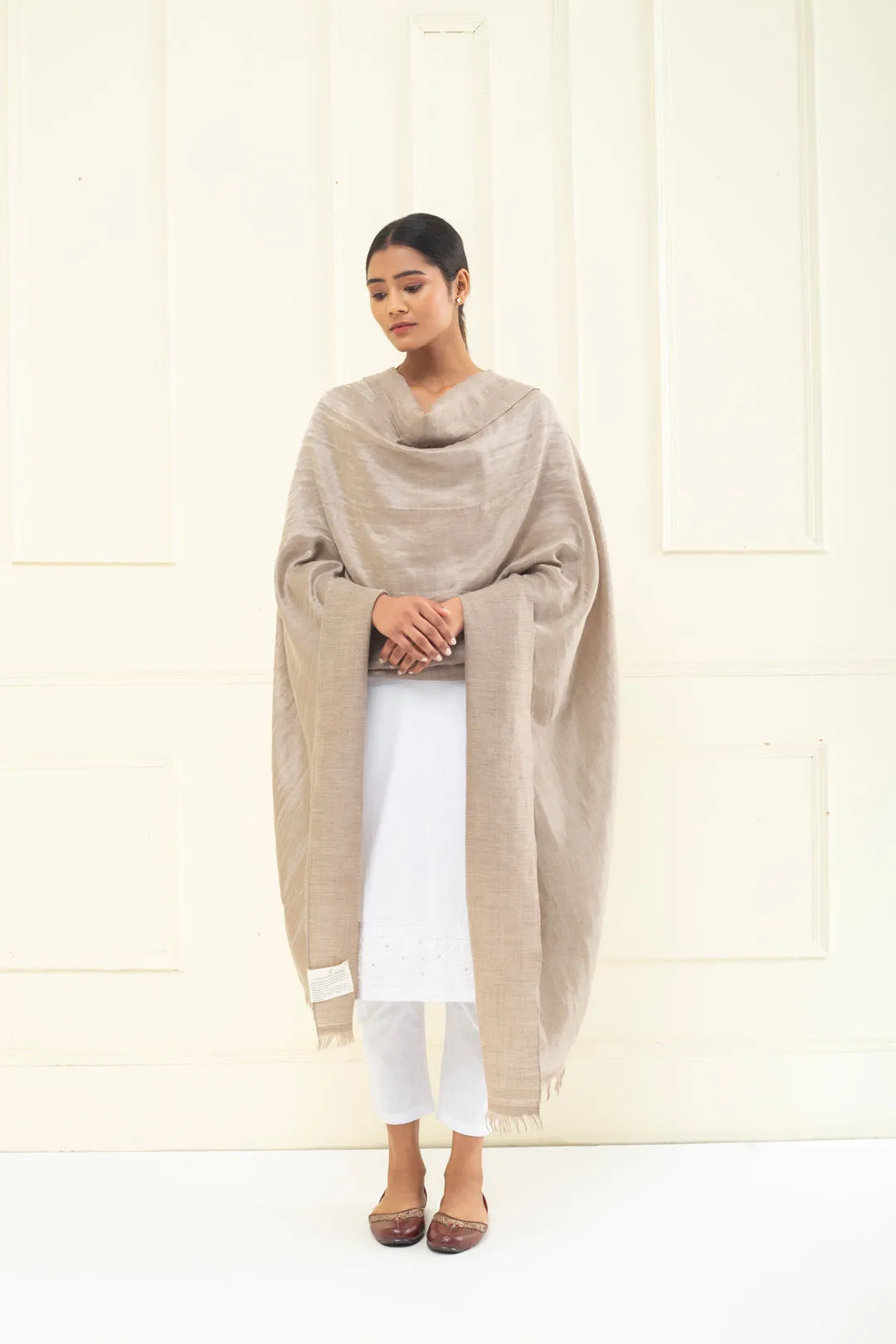 NatureNoble Metallic Reversible Cashmere Shawl