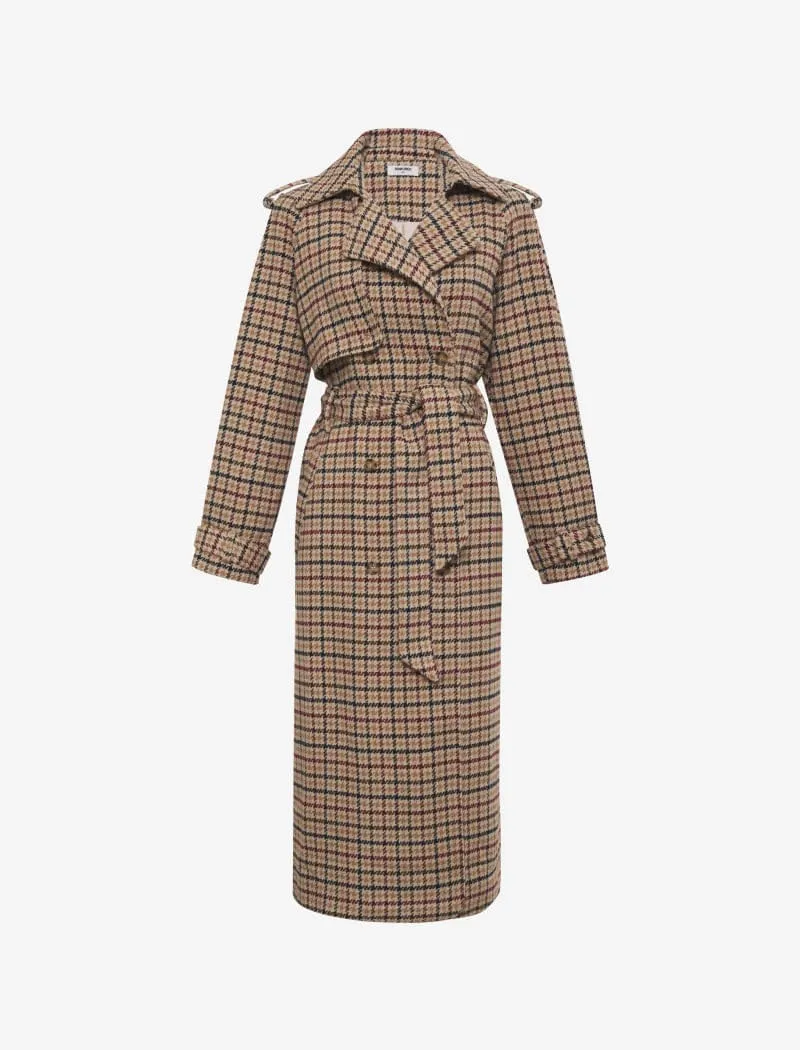 Notting Hill Trench | Newbury Plaid Tweed