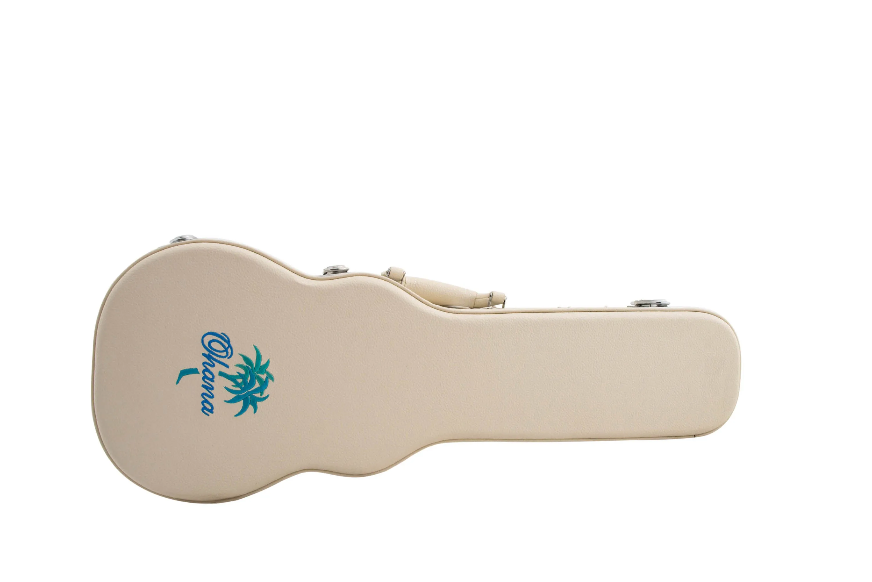 Ohana WEM-24 White Concert Ukulele Hardshell Case