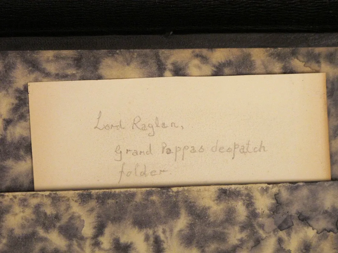 Original British Circa 1852 Despatch Folder of Lord Raglan General of Ordnance